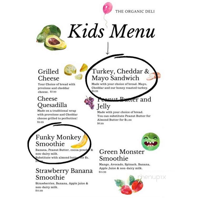 Natural Marketplace - Warrenton, VA menu_pic