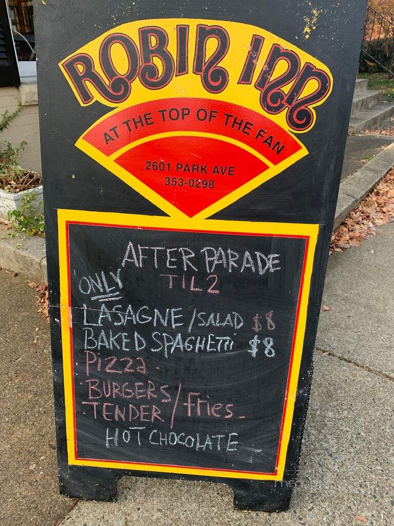 Robin Inn - Richmond, VA menu_pic