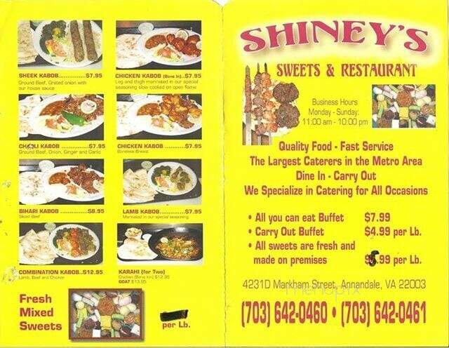 Shiney Sweet Delicacies - Annandale, VA menu_pic