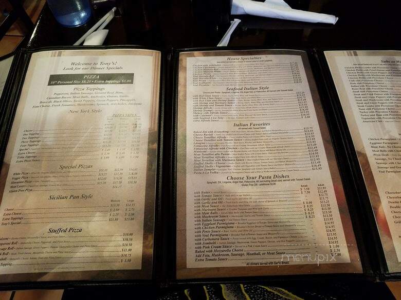 Tony's Italian Restaurant - Richmond, VA menu_pic