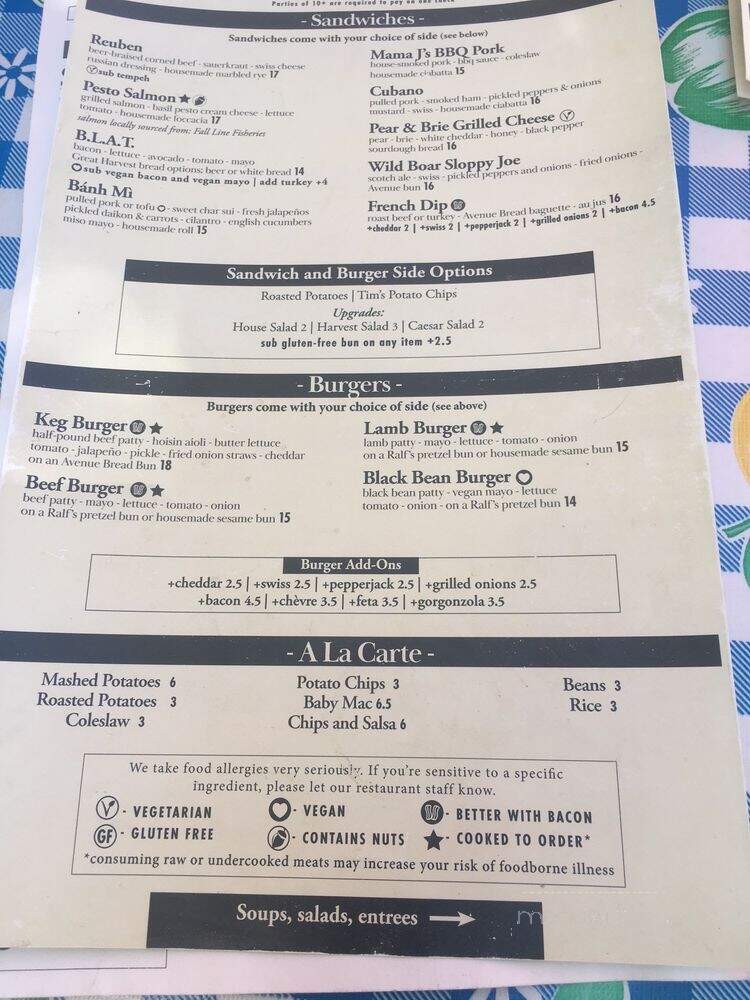 Boundary Bay Brewery & Bistro - Bellingham, WA menu_pic