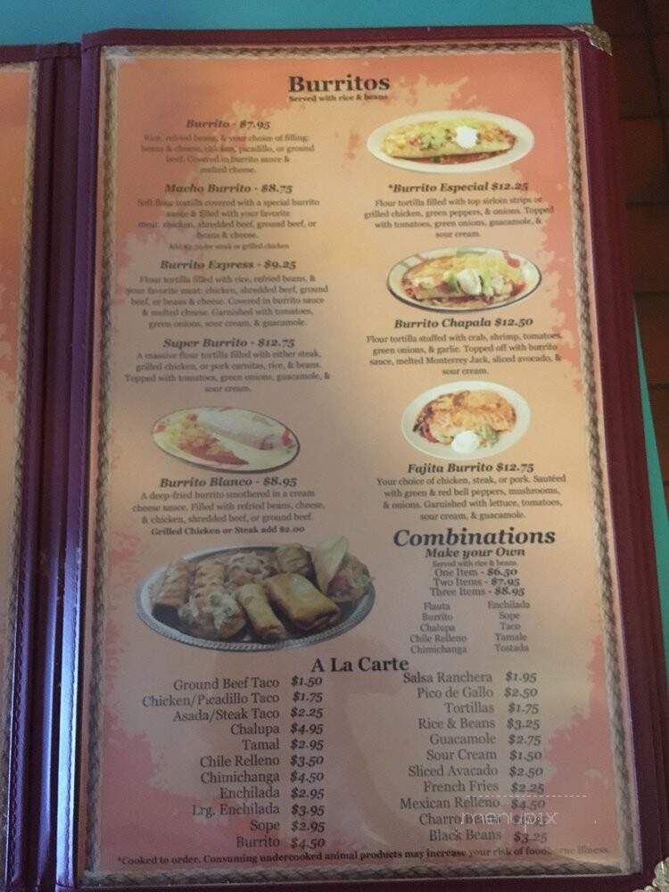El Chapala - Kennewick, WA menu_pic