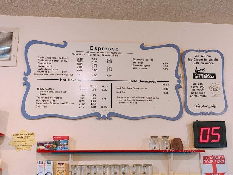 Elevated Ice Cream Co - Port Townsend, WA menu_pic