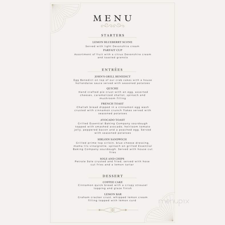 John's Grill - Mukilteo, WA menu_pic