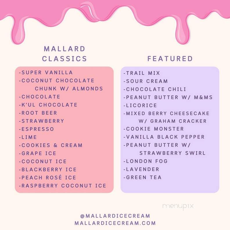 Mallard Ice Cream & Cafe - Bellingham, WA menu_pic