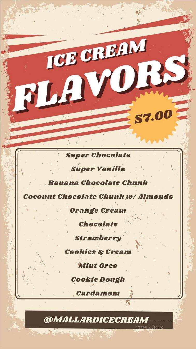 Mallard Ice Cream & Cafe - Bellingham, WA menu_pic