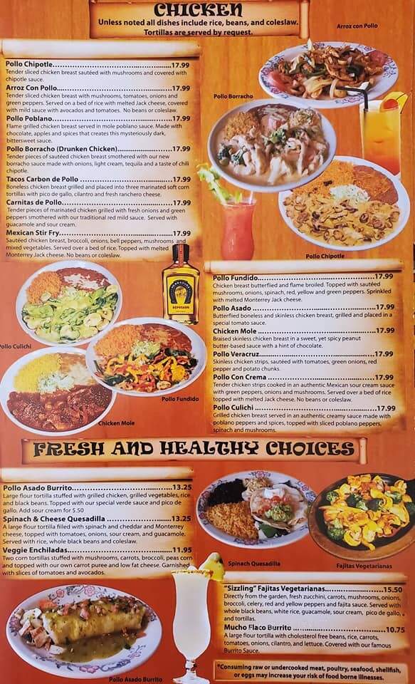 Mi Mexico - Bellingham, WA menu_pic