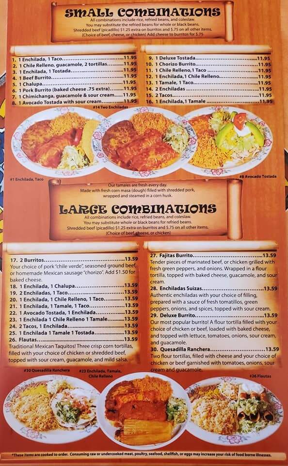 Mi Mexico - Bellingham, WA menu_pic