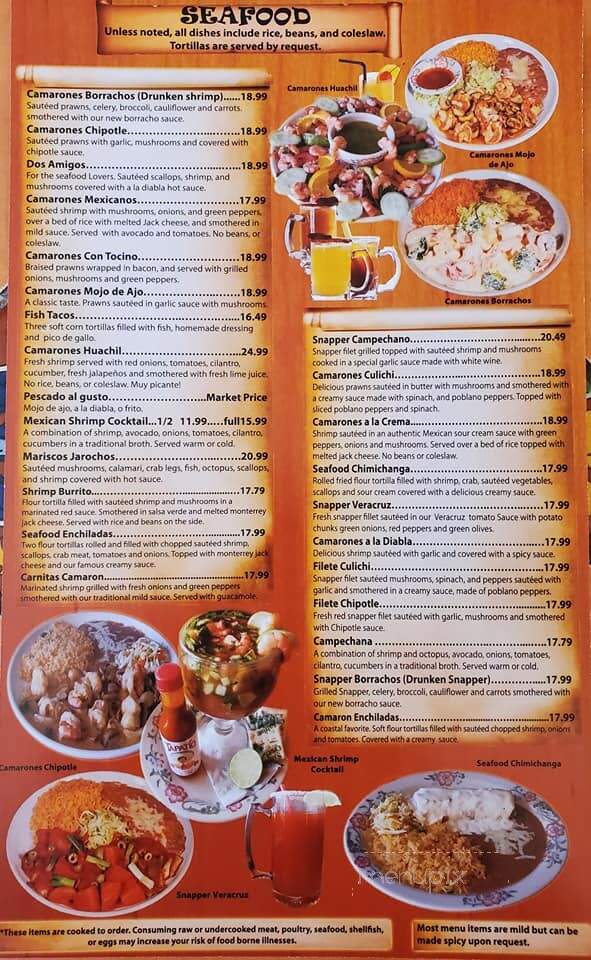 Mi Mexico - Bellingham, WA menu_pic