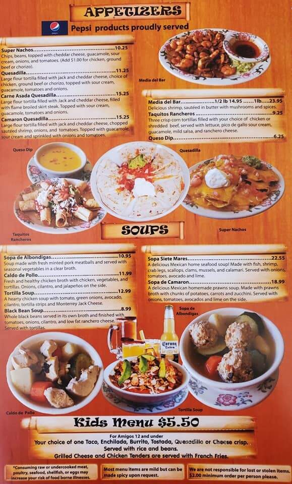 Mi Mexico - Bellingham, WA menu_pic