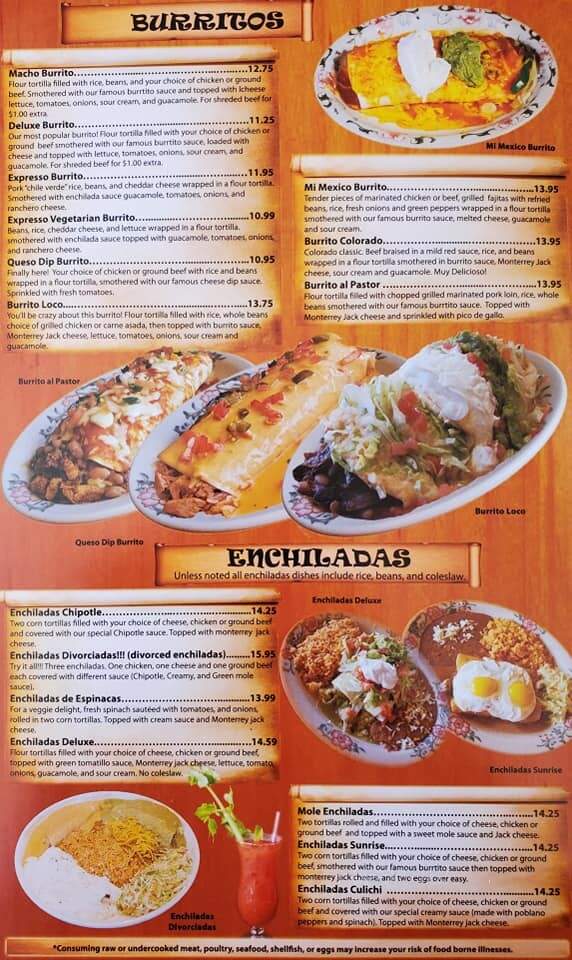 Mi Mexico - Bellingham, WA menu_pic