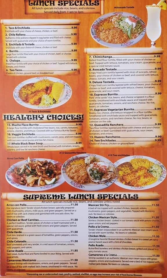 Mi Mexico - Bellingham, WA menu_pic