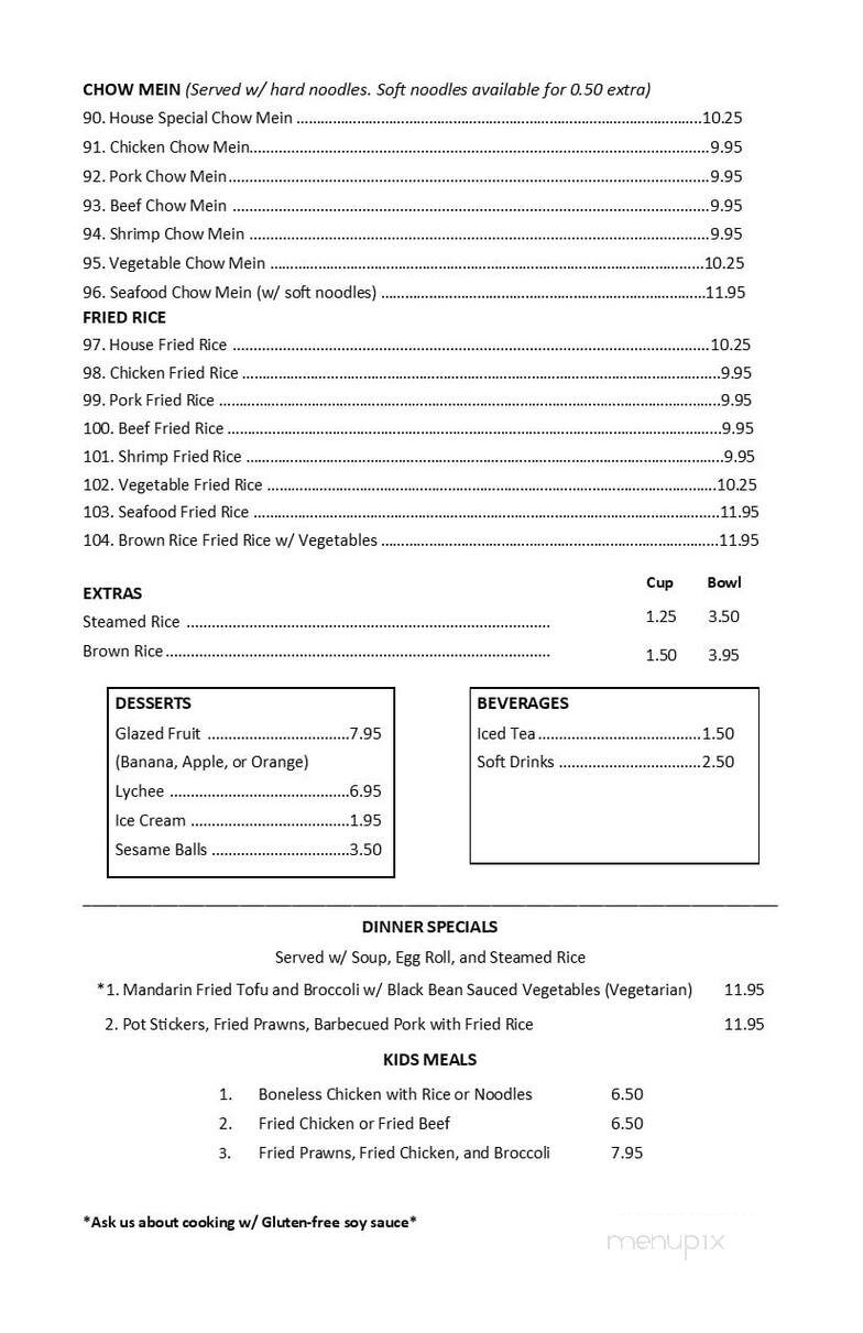 New Peking - Bellingham, WA menu_pic