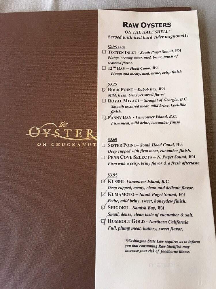 Oyster Bar - Bow, WA