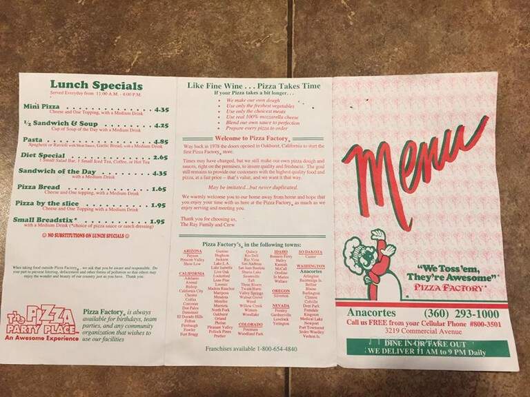 Pizza Factory - Anacortes, WA menu_pic