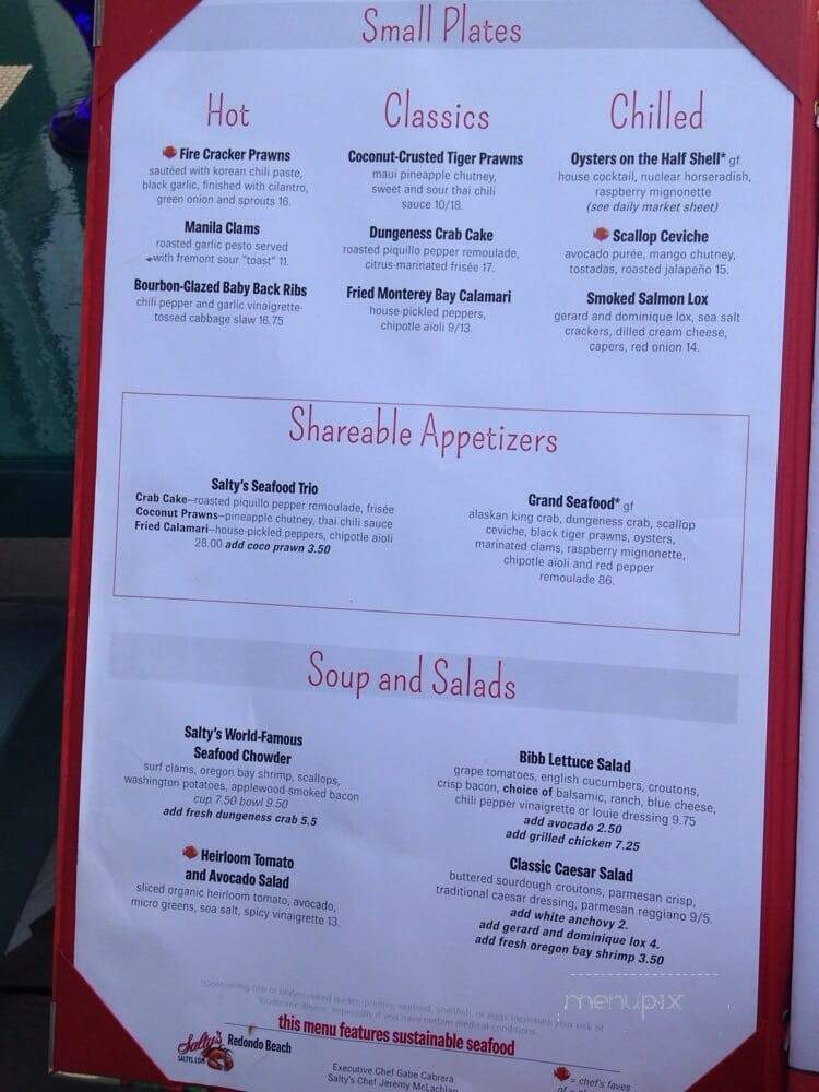 Salty's At Redondo Beach - Des Moines, WA menu_pic