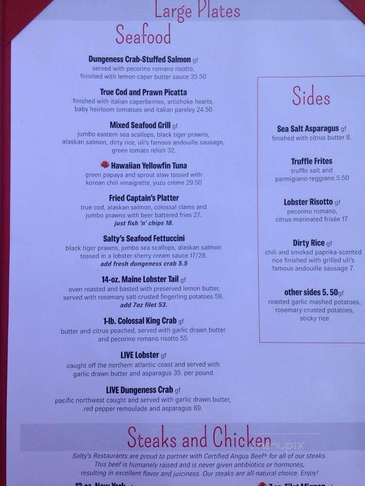 Salty's At Redondo Beach - Des Moines, WA menu_pic