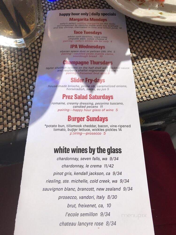 Salty's At Redondo Beach - Des Moines, WA menu_pic