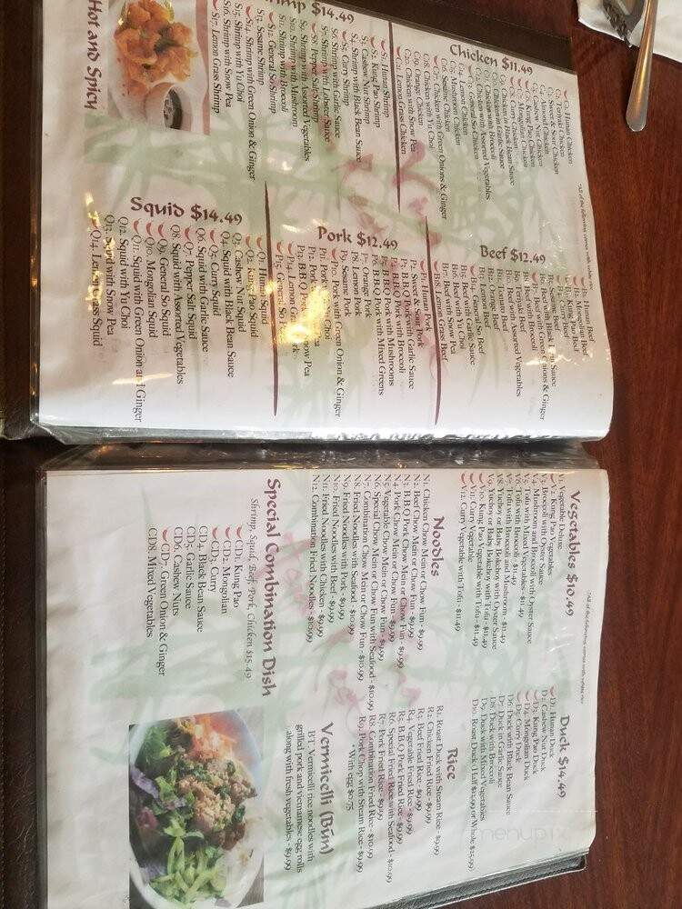 Vina Asian Restaurant - Spokane, WA menu_pic