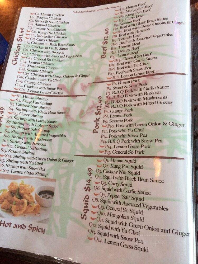 Vina Asian Restaurant - Spokane, WA menu_pic