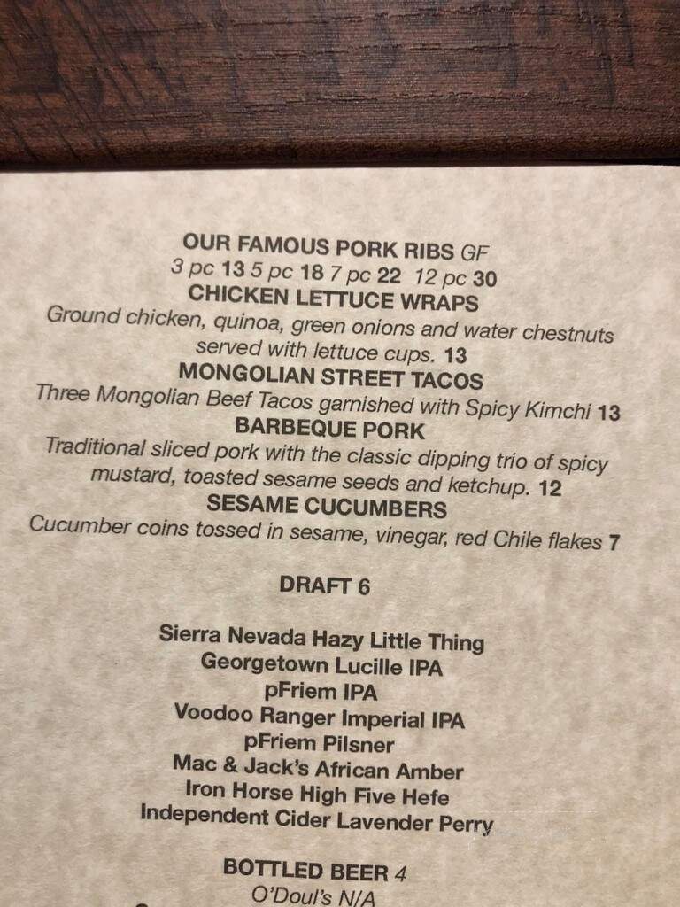 Wok-About Mongolian Grill - Wenatchee, WA menu_pic