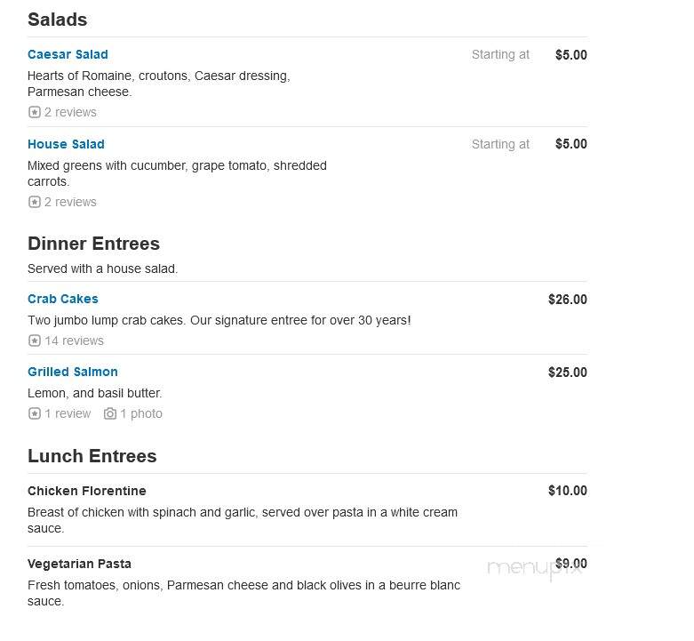 Anvil Restaurant - Harpers Ferry, WV menu_pic