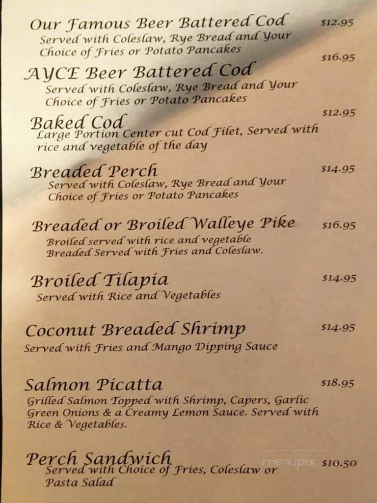 Final Approach - Milwaukee, WI menu_pic