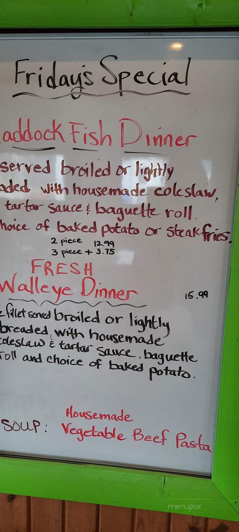 Garden Pub & Grill - Pepin, WI menu_pic