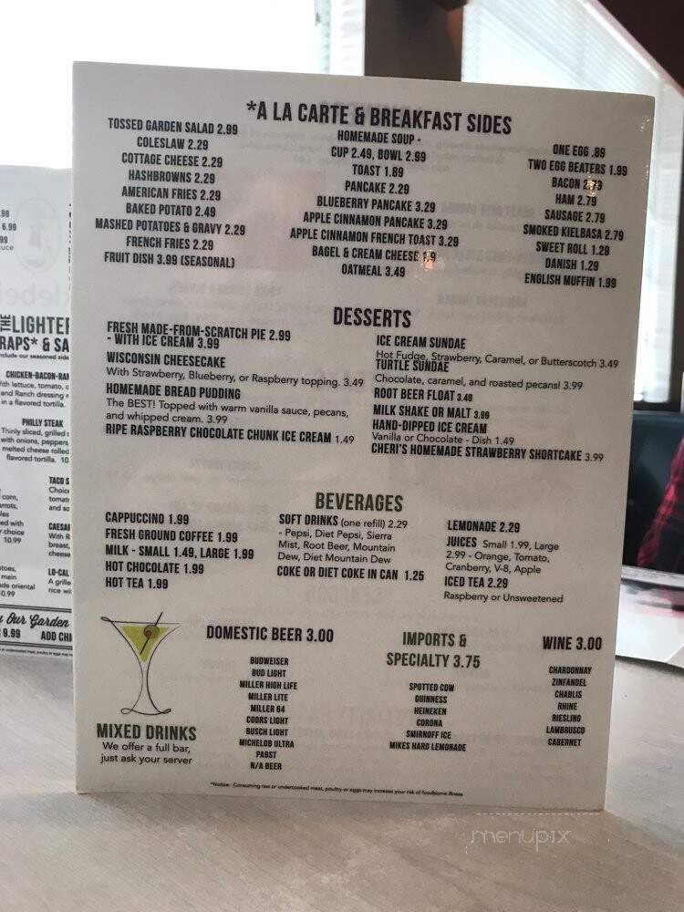 Huckleberry's Restaurant Gift - Prairie Du Chien, WI menu_pic