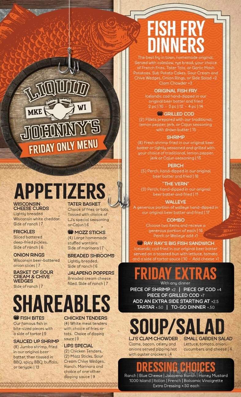 Liquid Johnny's - Milwaukee, WI menu_pic