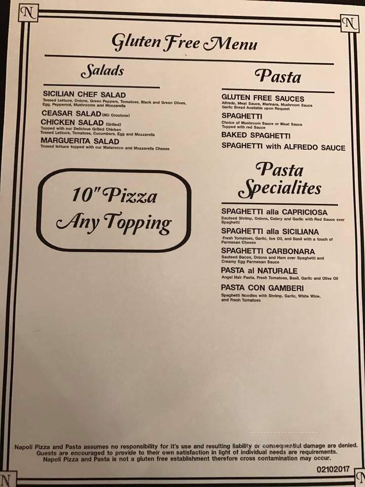 Napoli Pizza & Pasta - Union Grove, WI