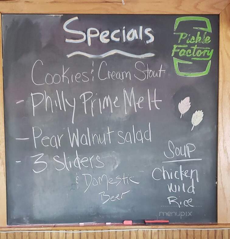 Pickle Factory - Pepin, WI menu_pic