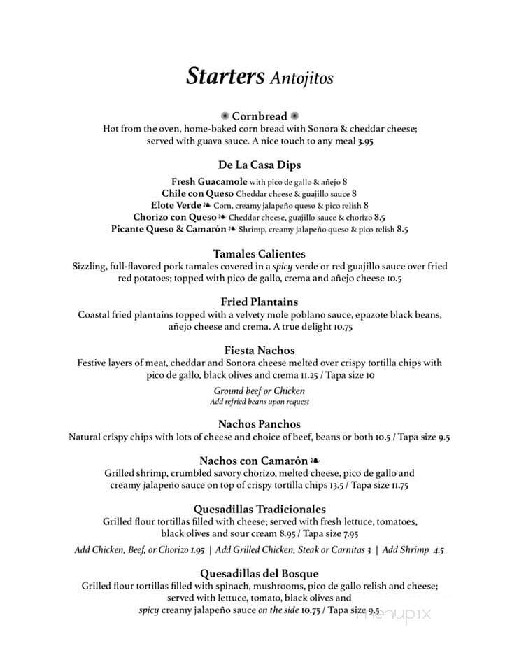 Senor Tomas Authentic Mexican - Hartland, WI menu_pic