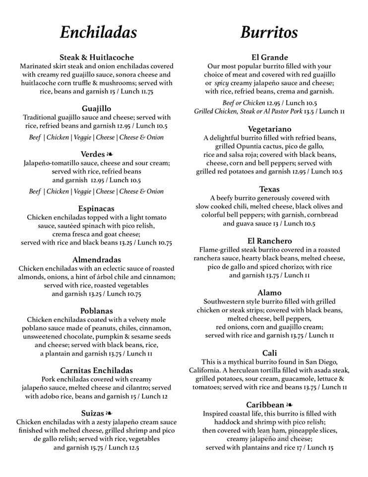 Senor Tomas Authentic Mexican - Hartland, WI menu_pic