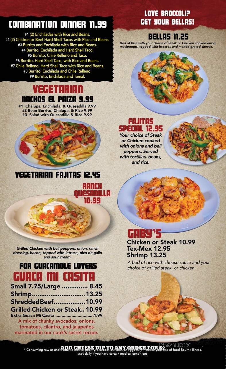 Mi Casita Mexican Restaurant - Fort Payne, AL menu_pic