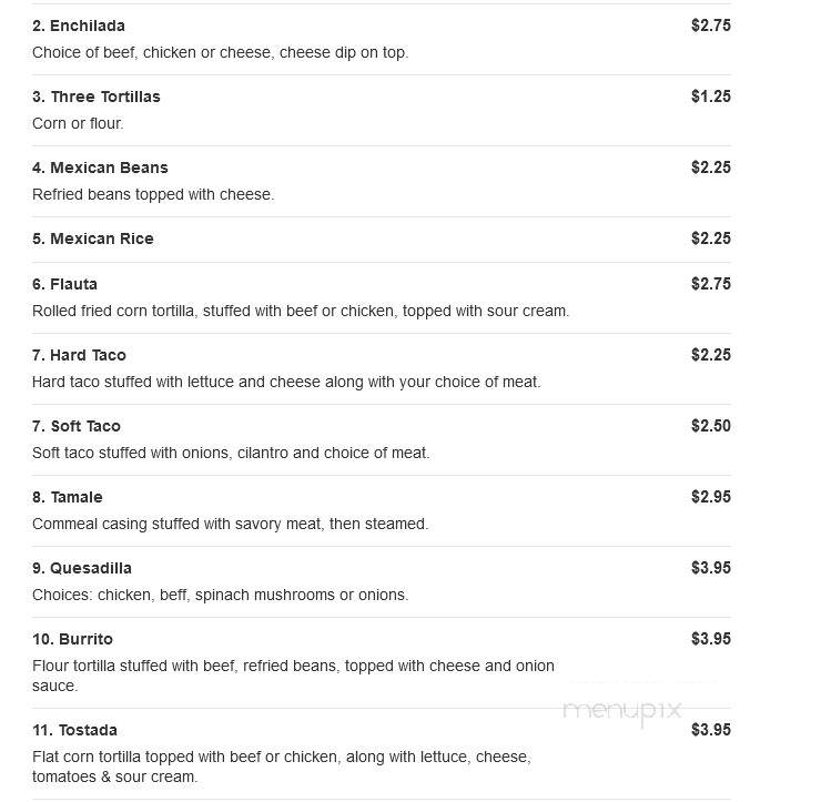 La Bamba Mexican Cafe - Dothan, AL menu_pic