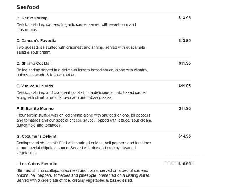 La Bamba Mexican Cafe - Dothan, AL menu_pic