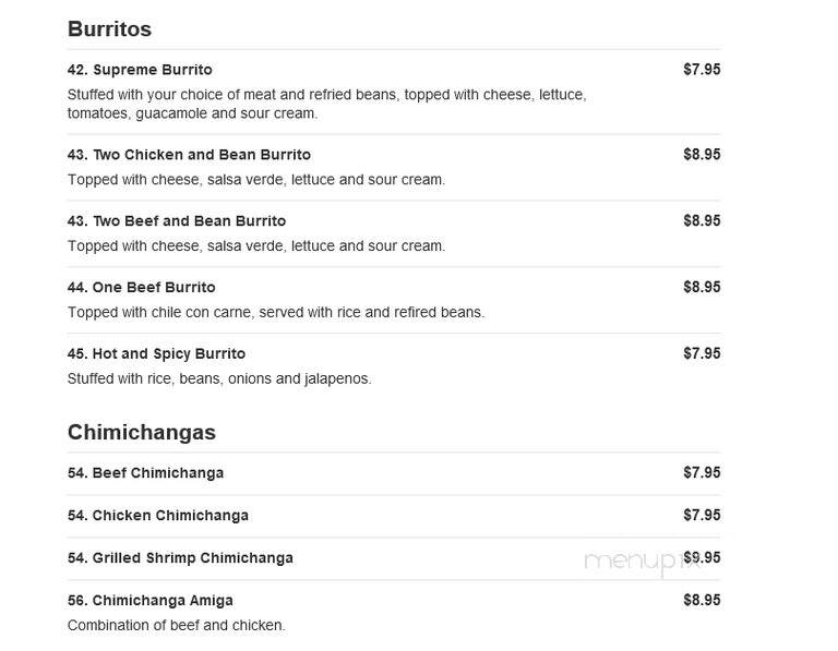 La Bamba Mexican Cafe - Dothan, AL menu_pic