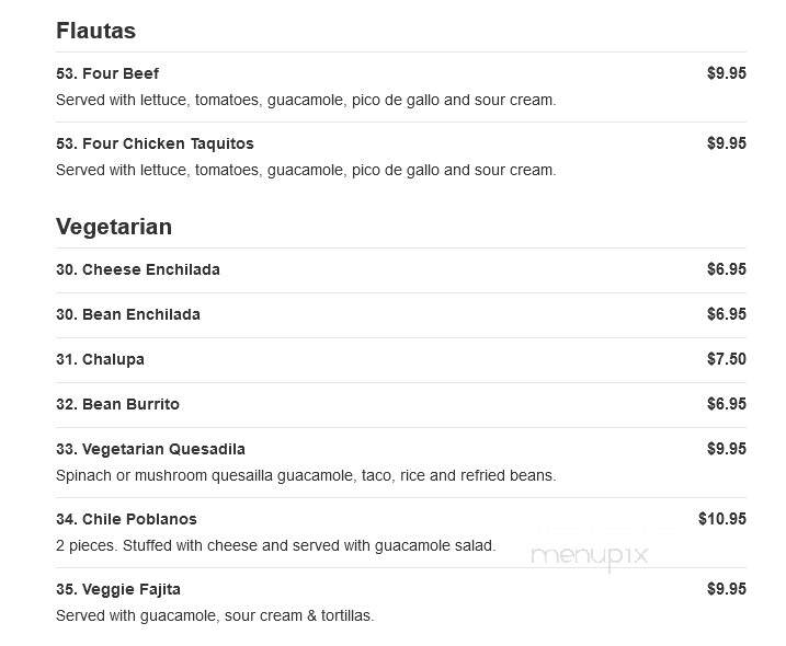 La Bamba Mexican Cafe - Dothan, AL menu_pic
