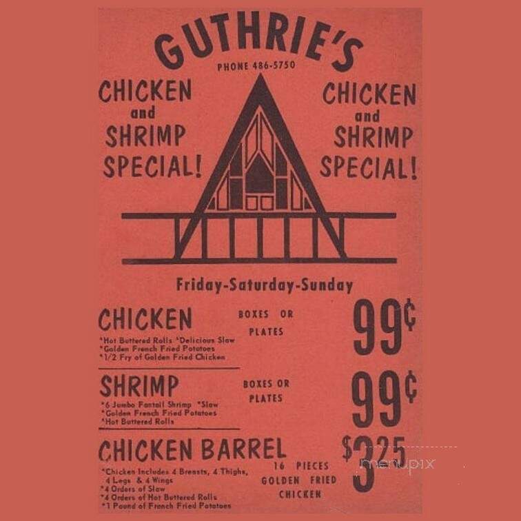 Guthrie's Chicken Fingers Uab - Birmingham, AL menu_pic