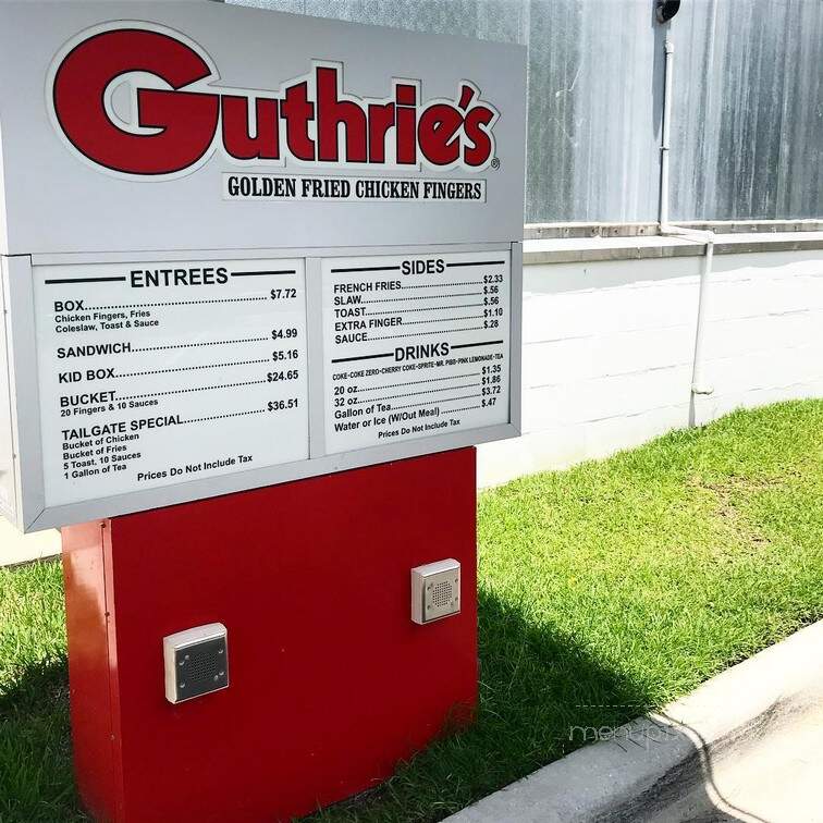 Guthrie's Chicken Fingers Uab - Birmingham, AL menu_pic