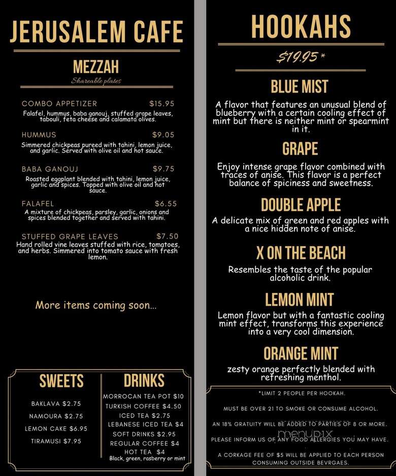 Jerusalem Cafe - Mobile, AL menu_pic