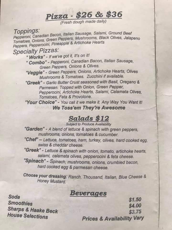 Peace On Earth Restaurant - Unalakleet, AK menu_pic