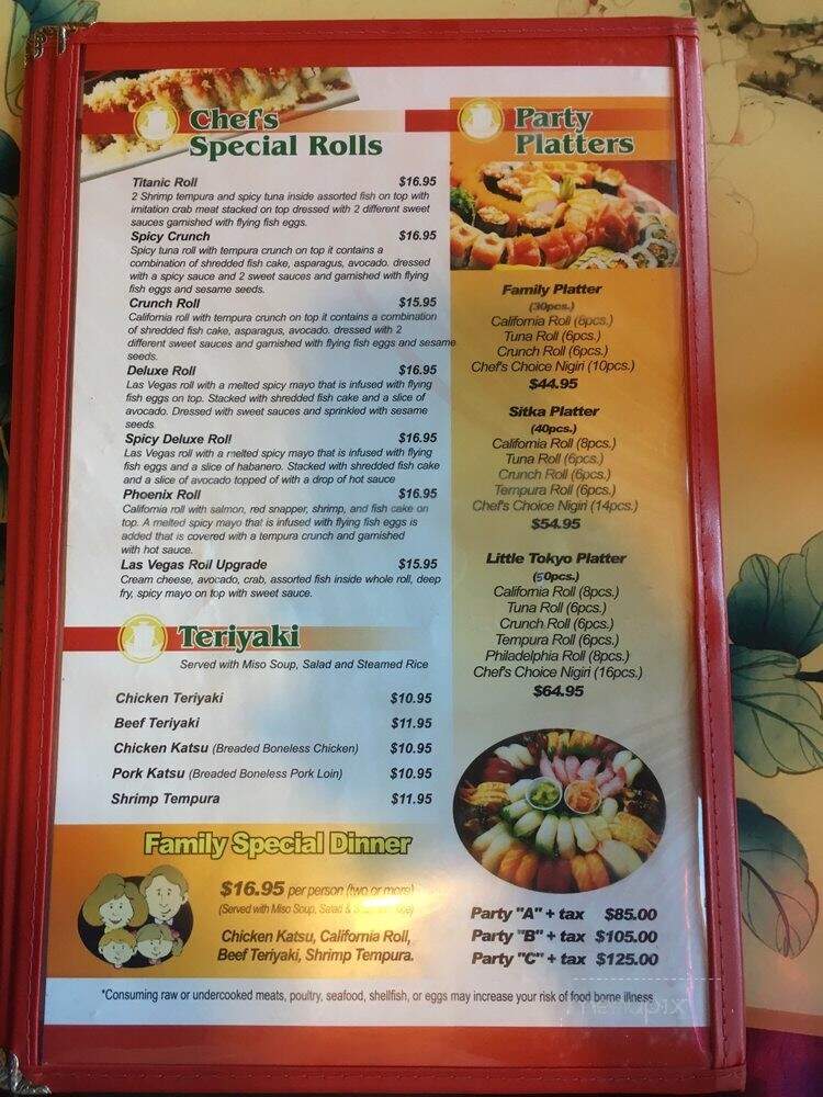 Little Tokyo In Sitka - Sitka, AK menu_pic