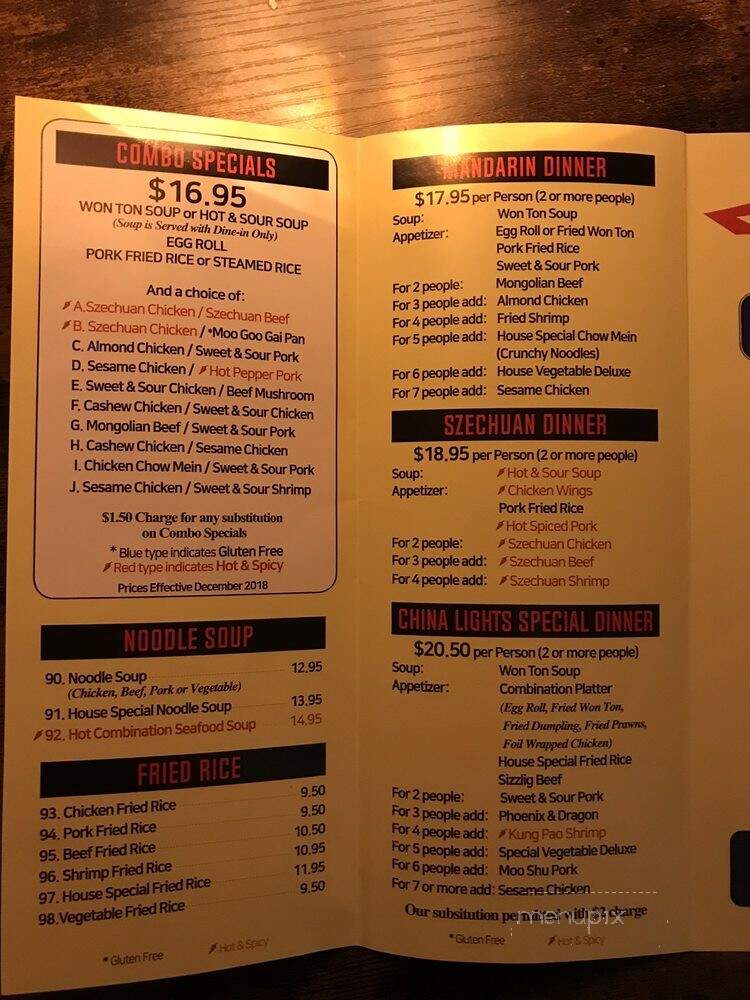 China Lights - Anchorage, AK menu_pic
