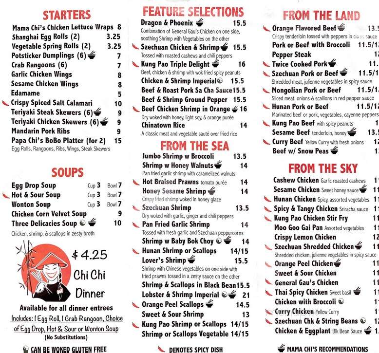 Chi's Chinese Express - Little Rock, AR menu_pic