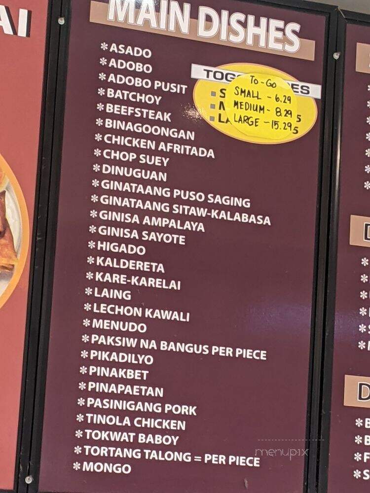 Manila Bay Cuisine 2 - Daly City, CA menu_pic