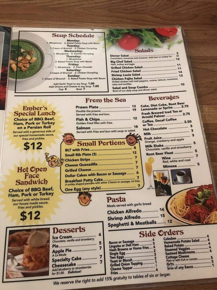 Embers - Pinole, CA menu_pic