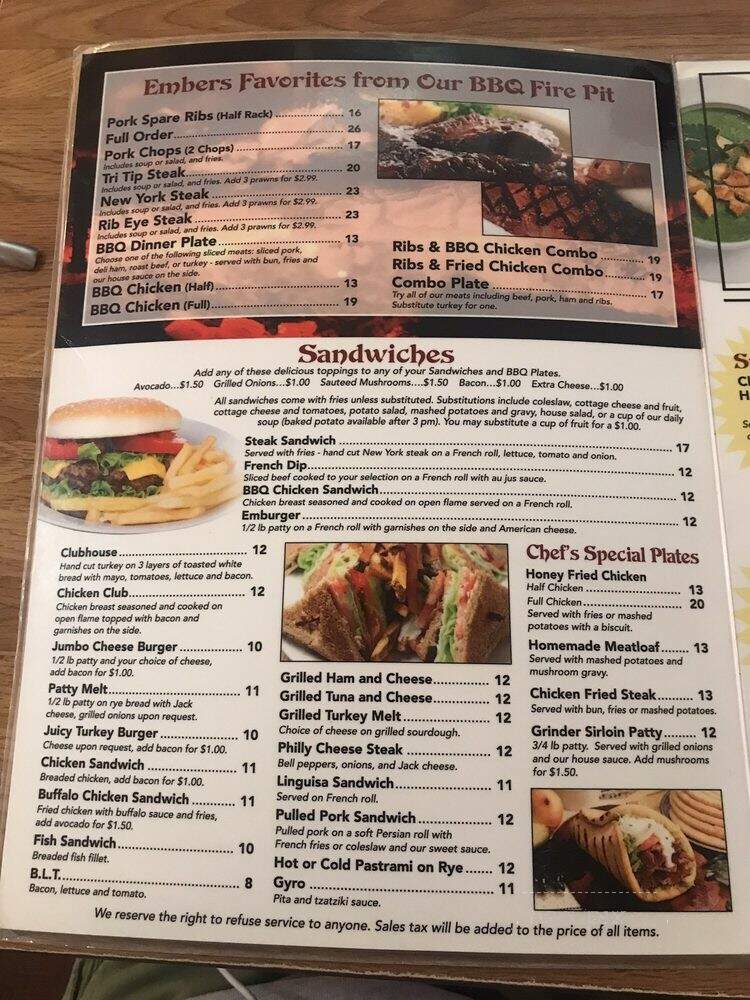 Embers - Pinole, CA menu_pic