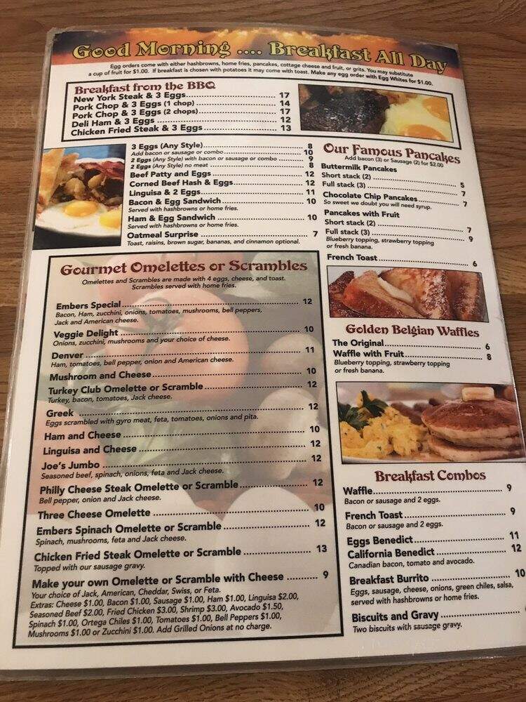 Embers - Pinole, CA menu_pic